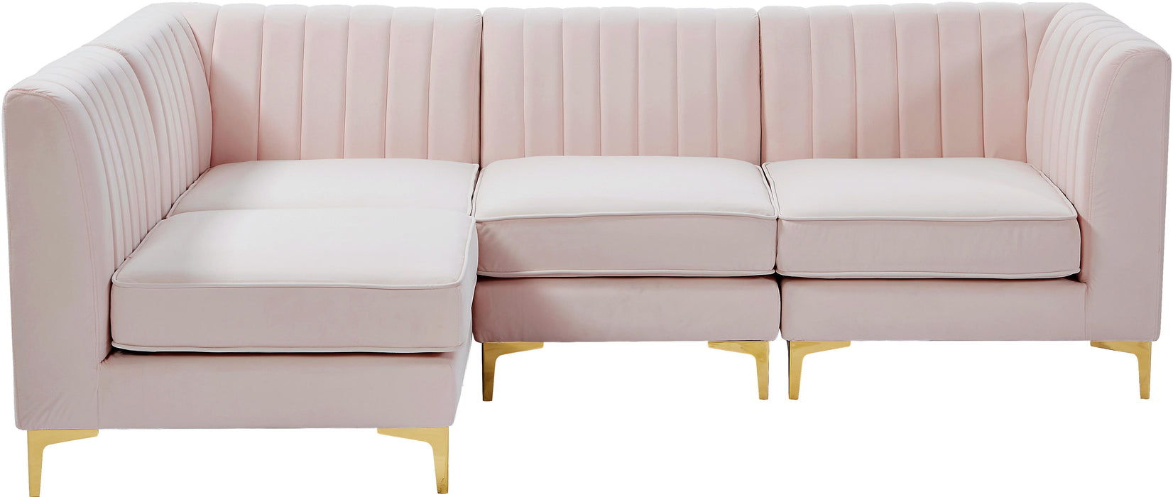 Alina Pink Velvet Modular Sectional - Just Furniture (PA) - Multi Location