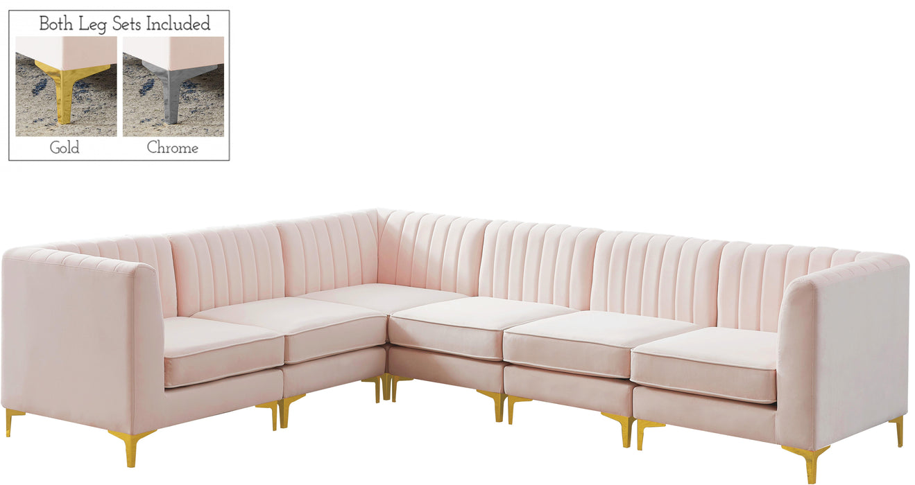 Alina Pink Velvet Modular Sectional - Just Furniture (PA) - Multi Location