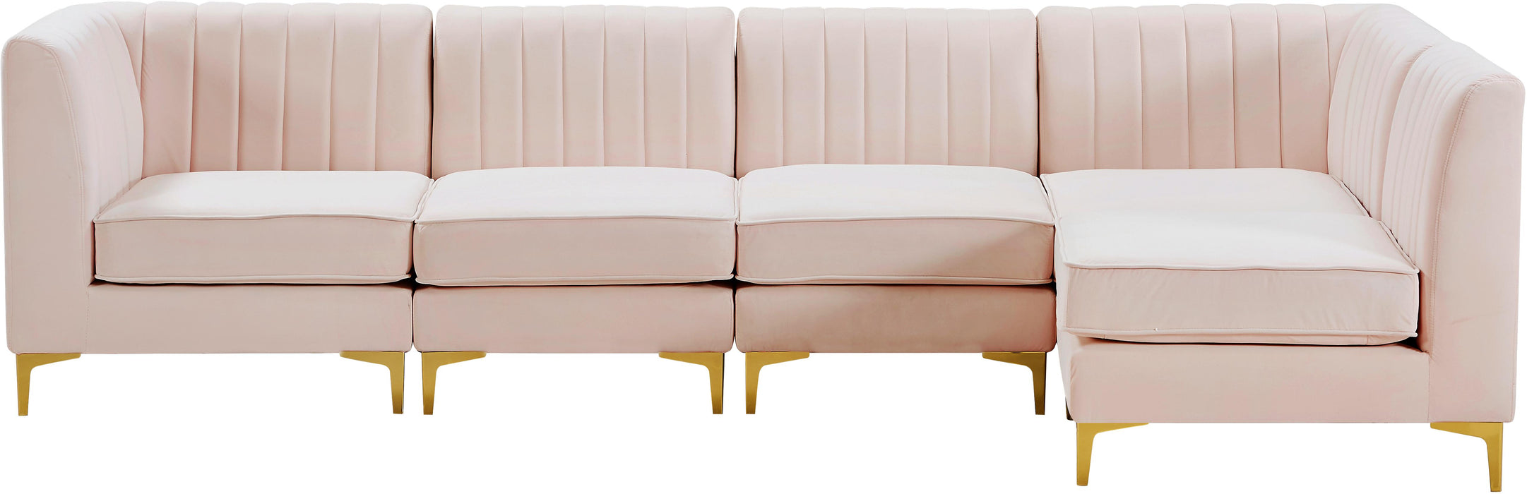 Alina Pink Velvet Modular Sectional - Just Furniture (PA) - Multi Location