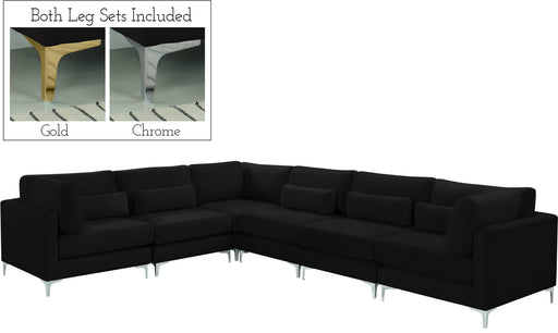 Julia Black Velvet Modular Sectional (6 Boxes) - Just Furniture (PA) - Multi Location