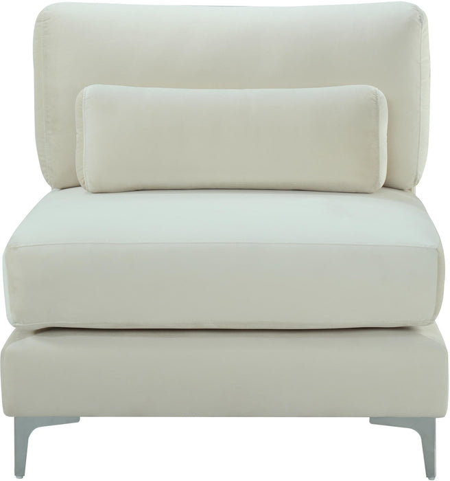 Julia Cream Velvet Modular Armless Chair - Just Furniture (PA) - Multi Location