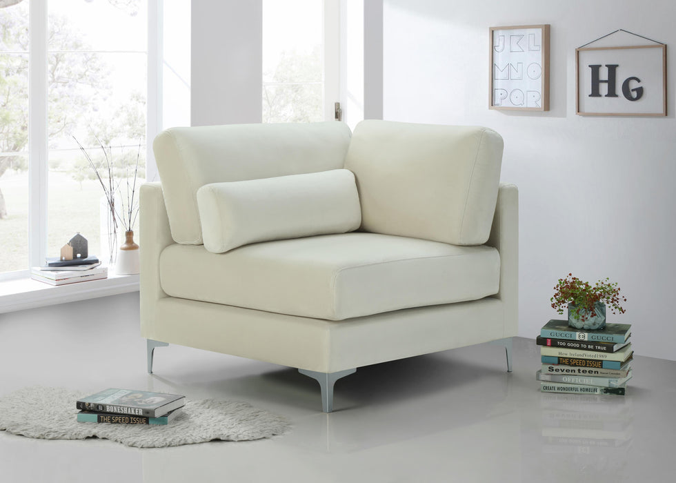 Julia Cream Velvet Modular Corner Chair - Just Furniture (PA) - Multi Location