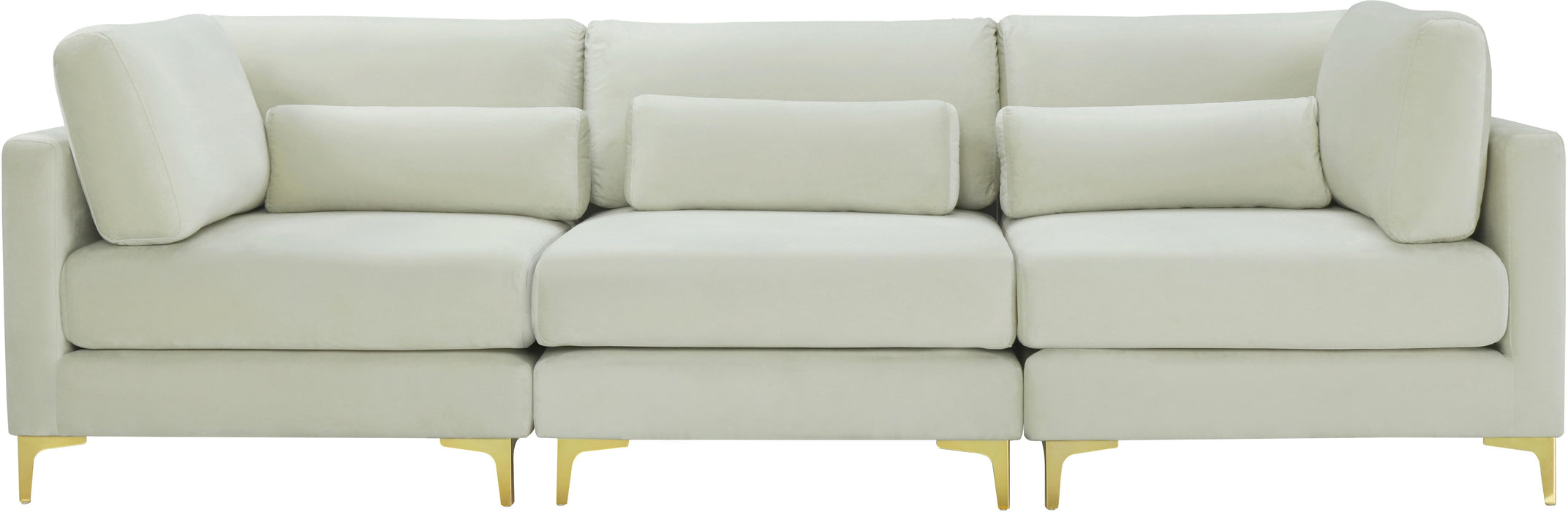 Julia Cream Velvet Modular Sofa (3 Boxes) - Just Furniture (PA) - Multi Location