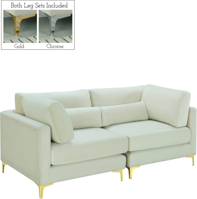 Julia Cream Velvet Modular Sofa - Just Furniture (PA) - Multi Location