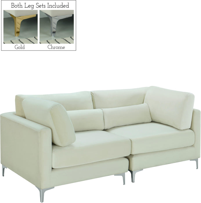 Julia Cream Velvet Modular Sofa - Just Furniture (PA) - Multi Location