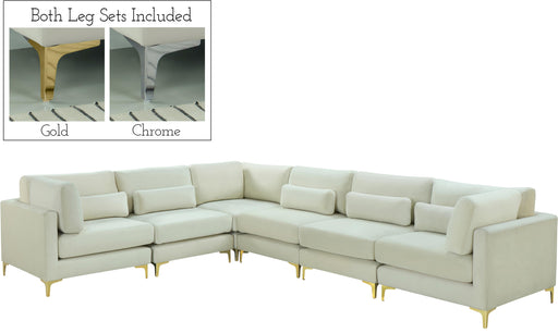Julia Cream Velvet Modular Sectional (6 Boxes) - Just Furniture (PA) - Multi Location