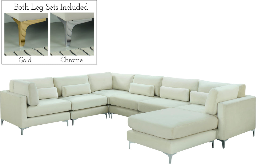 Julia Cream Velvet Modular Sectional (7 Boxes) - Just Furniture (PA) - Multi Location