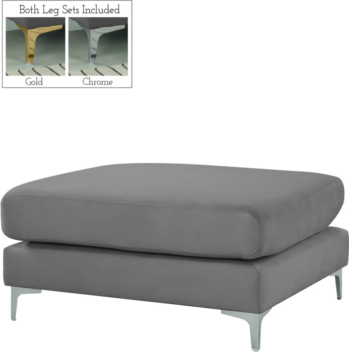 Julia Grey Velvet Modular Ottoman - Just Furniture (PA) - Multi Location