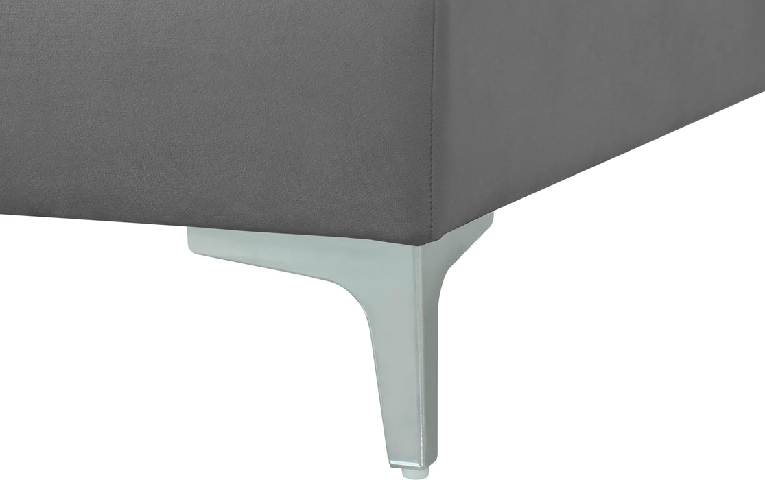 Julia Grey Velvet Modular Ottoman - Just Furniture (PA) - Multi Location