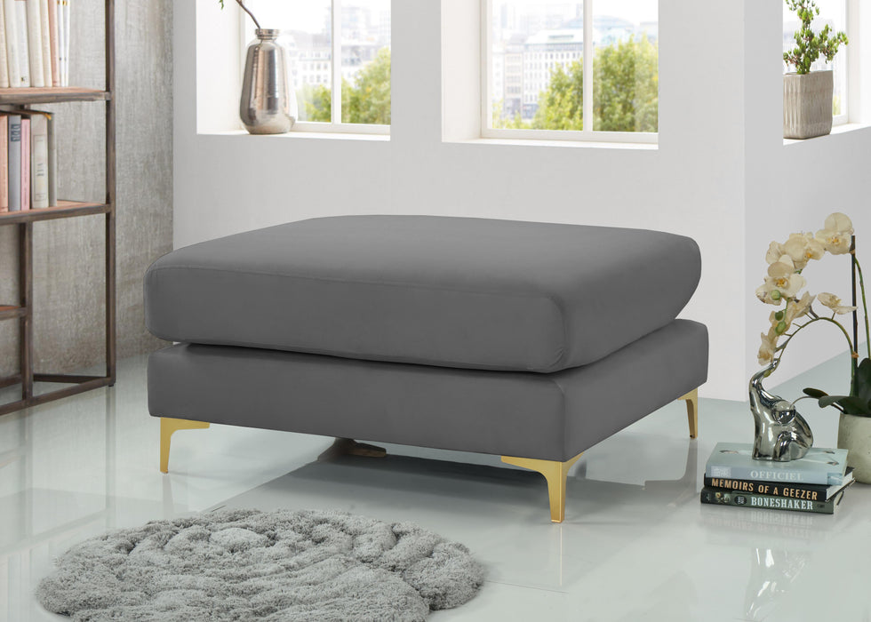 Julia Grey Velvet Modular Ottoman - Just Furniture (PA) - Multi Location