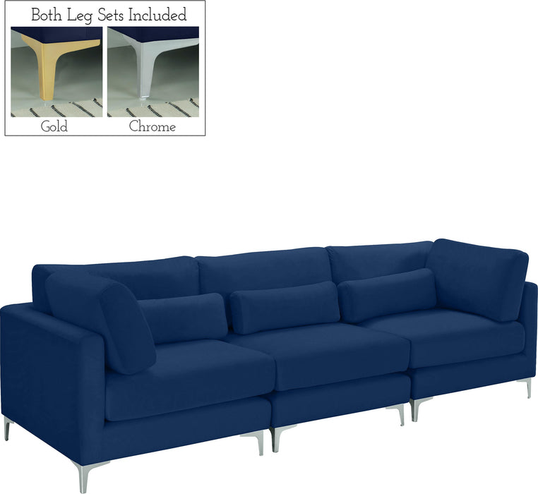 Julia Navy Velvet Modular Sofa (3 Boxes) - Just Furniture (PA) - Multi Location