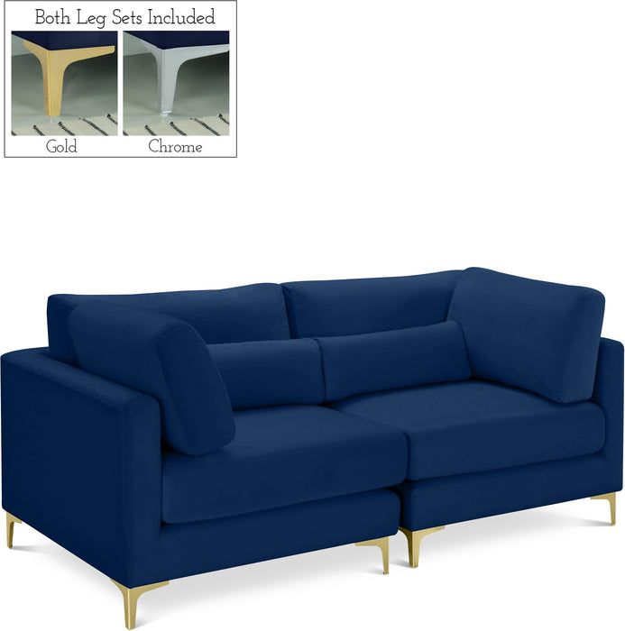 Julia Navy Velvet Modular Sofa - Just Furniture (PA) - Multi Location