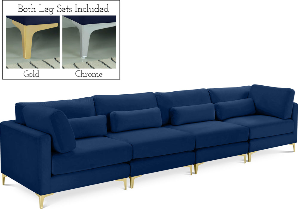 Julia Navy Velvet Modular Sofa (4 Boxes) - Just Furniture (PA) - Multi Location
