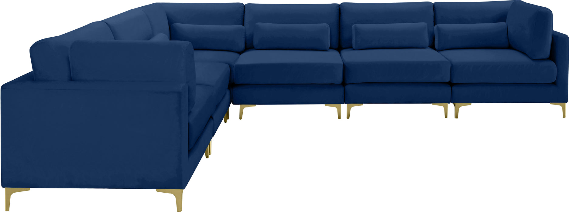 Julia Navy Velvet Modular Sectional (6 Boxes) - Just Furniture (PA) - Multi Location