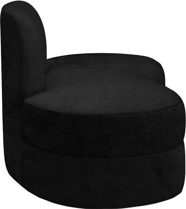 Mitzy Black Velvet Loveseat - Just Furniture (PA) - Multi Location