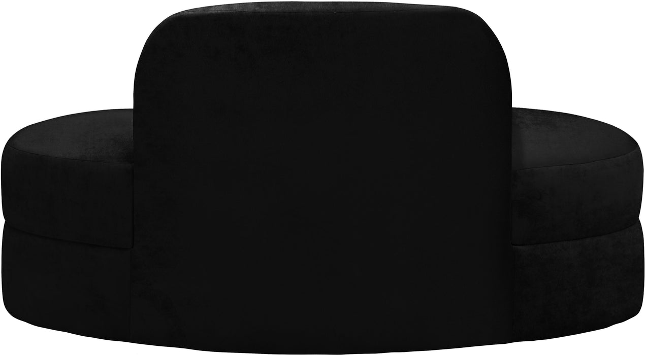 Mitzy Black Velvet Loveseat - Just Furniture (PA) - Multi Location
