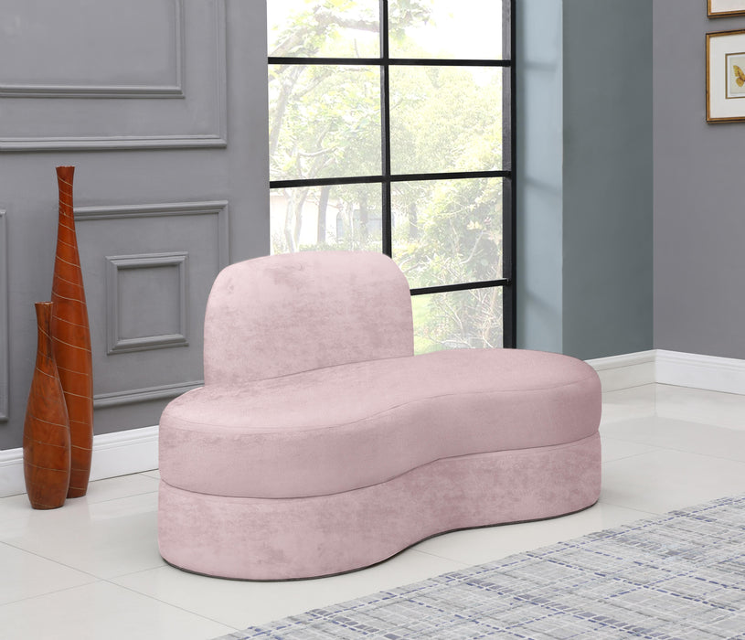 Mitzy Pink Velvet Loveseat - Just Furniture (PA) - Multi Location