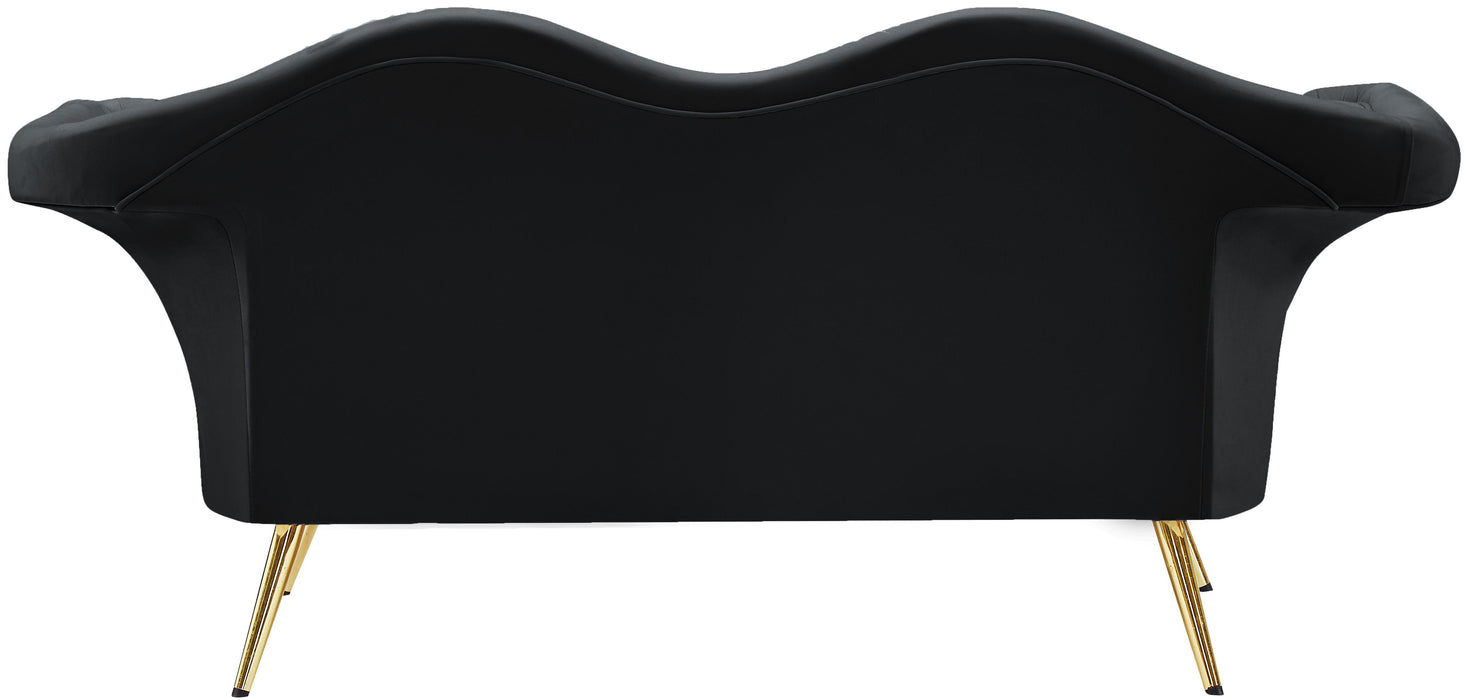 Lips Black Velvet Loveseat - Just Furniture (PA) - Multi Location
