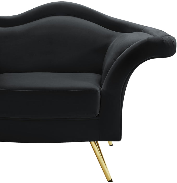 Lips Black Velvet Loveseat - Just Furniture (PA) - Multi Location