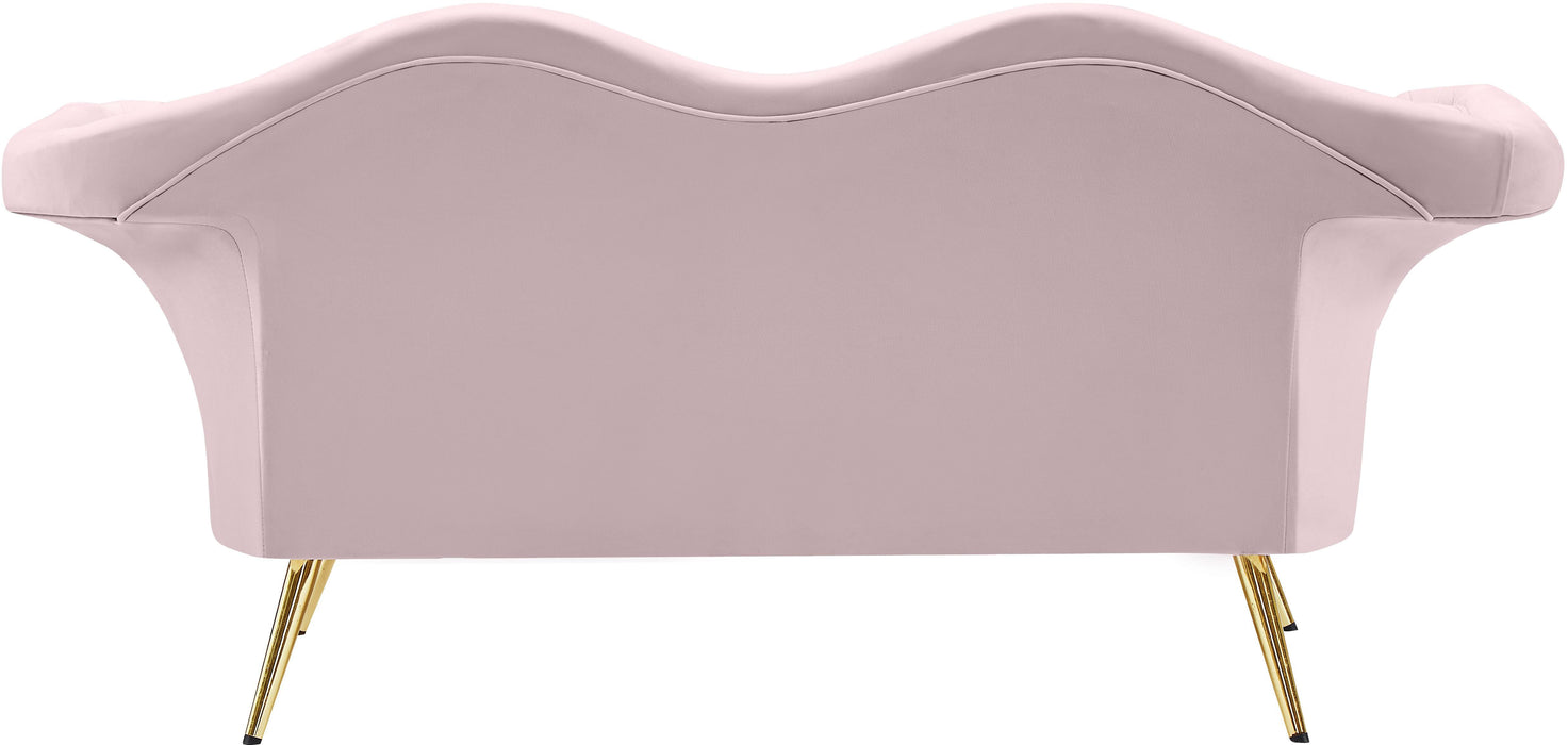 Lips Pink Velvet Loveseat - Just Furniture (PA) - Multi Location