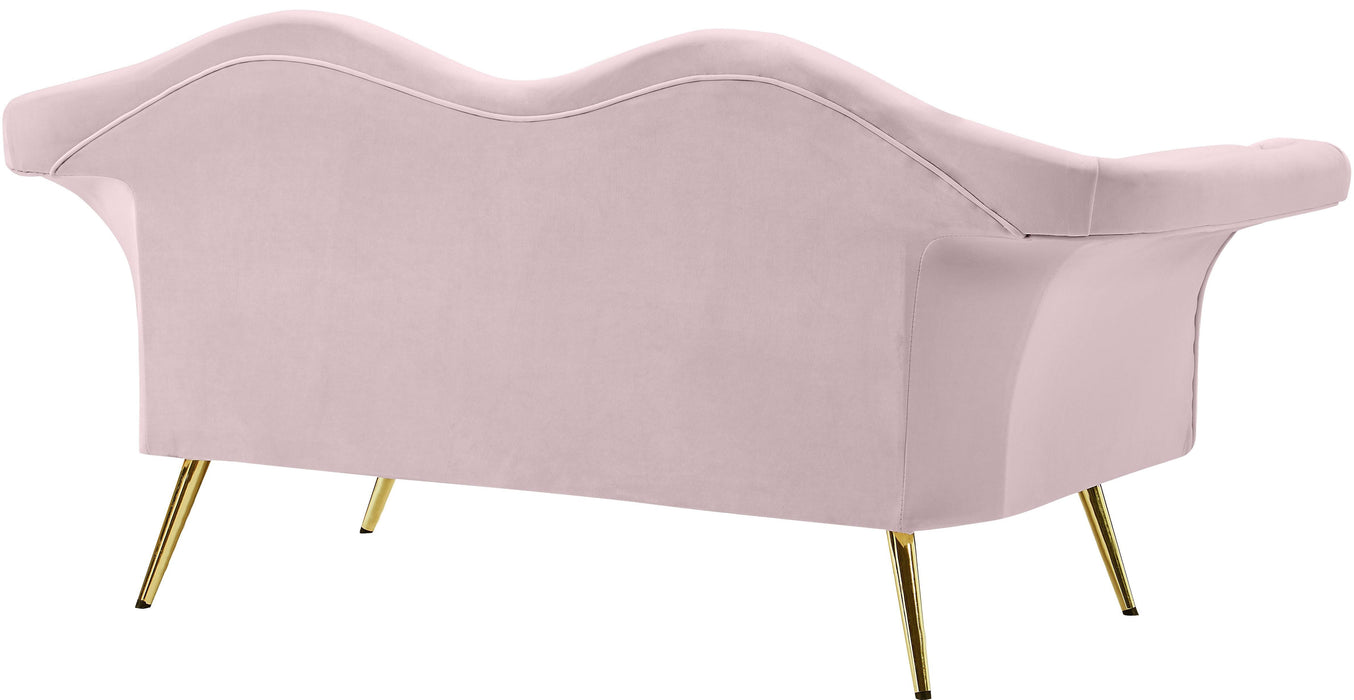 Lips Pink Velvet Loveseat - Just Furniture (PA) - Multi Location