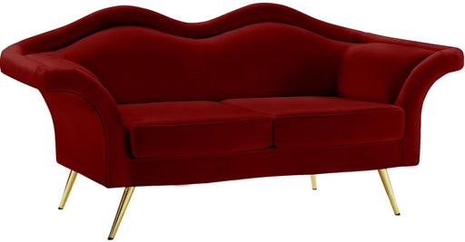Lips Red Velvet Loveseat - Just Furniture (PA) - Multi Location