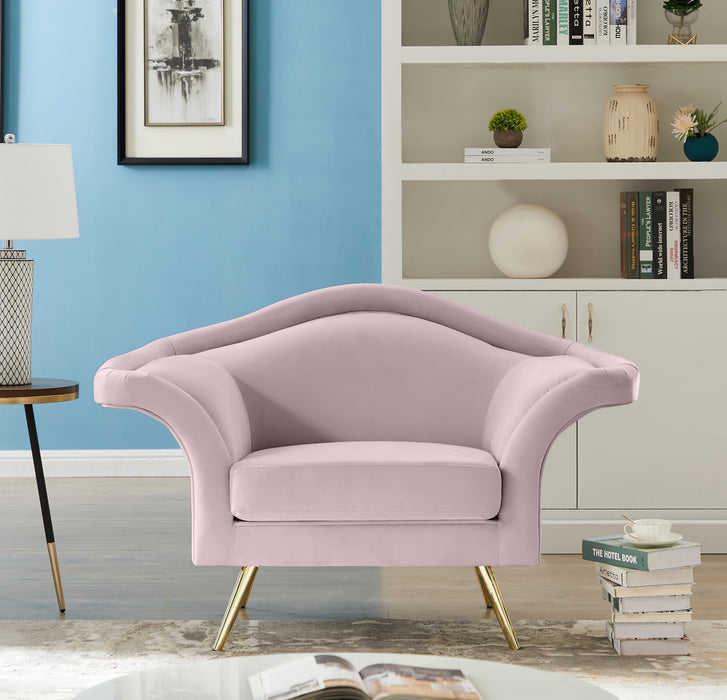 Lips Pink Velvet Chair - Just Furniture (PA) - Multi Location