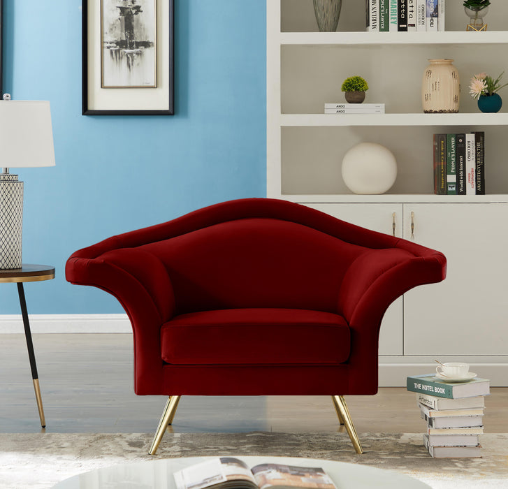Lips Red Velvet Chair - Just Furniture (PA) - Multi Location