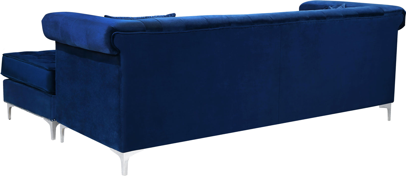 Damian Navy Velvet 2pc. Reversible Sectional - Just Furniture (PA) - Multi Location