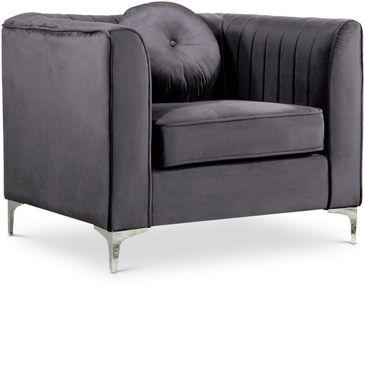 Isabelle Grey Velvet Chair - Just Furniture (PA) - Multi Location