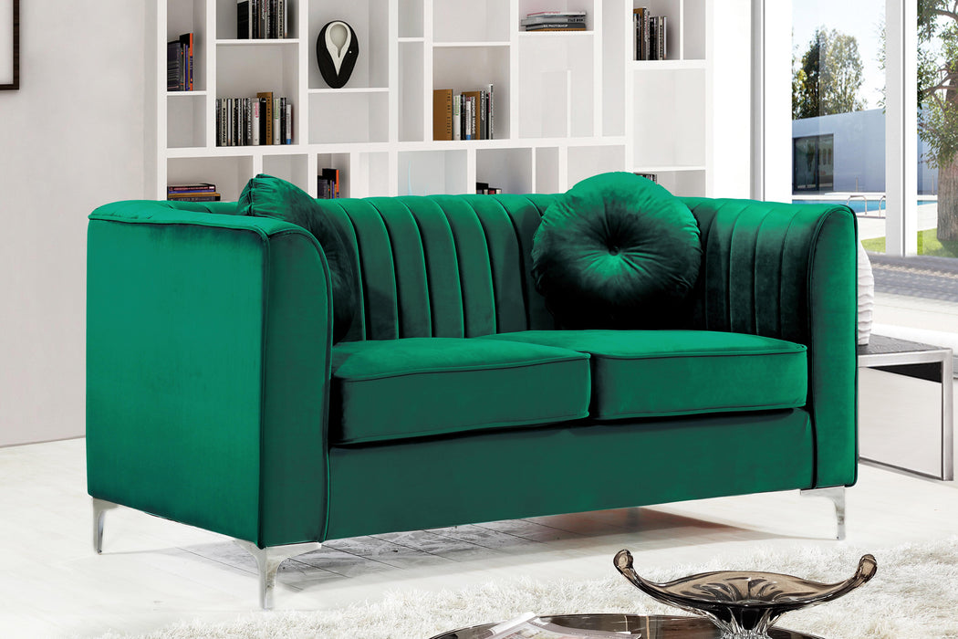 Isabelle Green Velvet Loveseat - Just Furniture (PA) - Multi Location