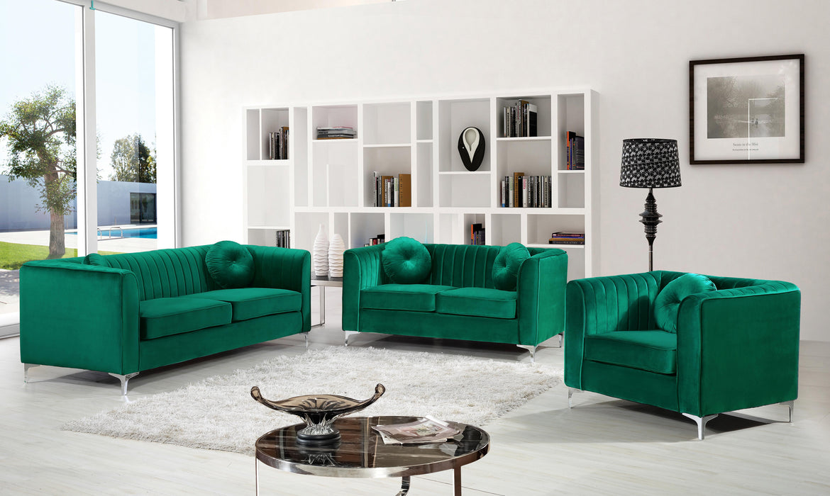 Isabelle Green Velvet Loveseat - Just Furniture (PA) - Multi Location