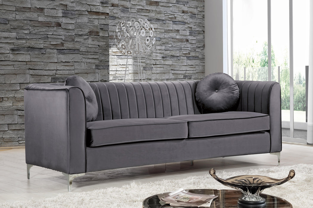 Isabelle Grey Velvet Sofa - Just Furniture (PA) - Multi Location