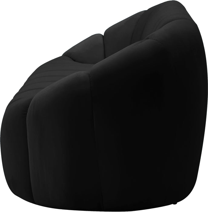 Elijah Black Velvet Loveseat - Just Furniture (PA) - Multi Location