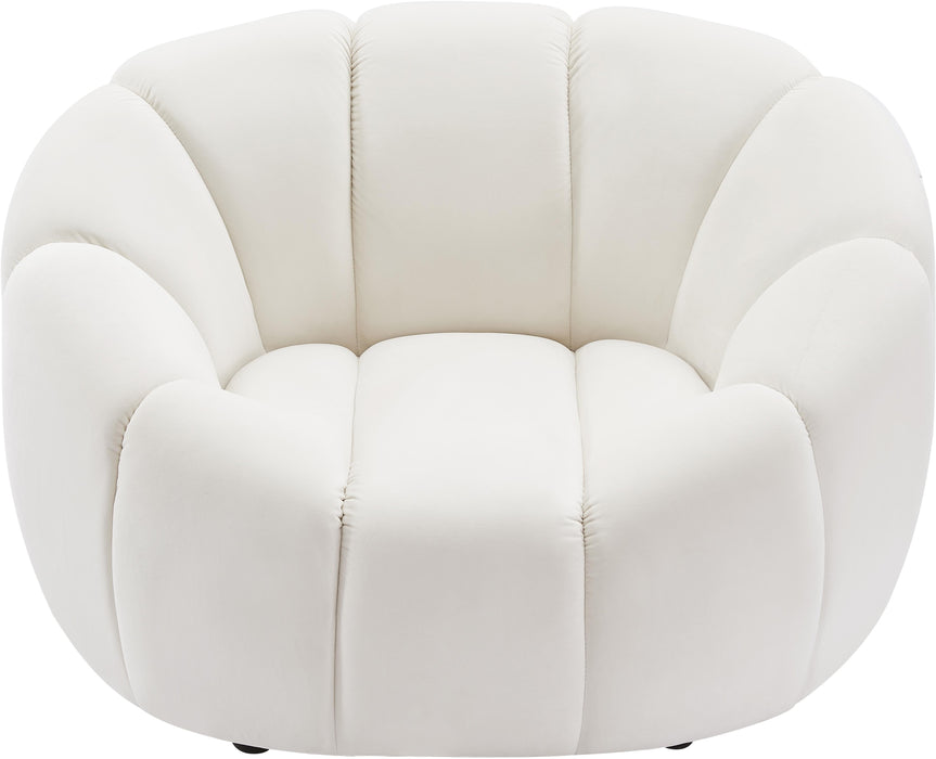 Elijah Cream Velvet Chair - Just Furniture (PA) - Multi Location