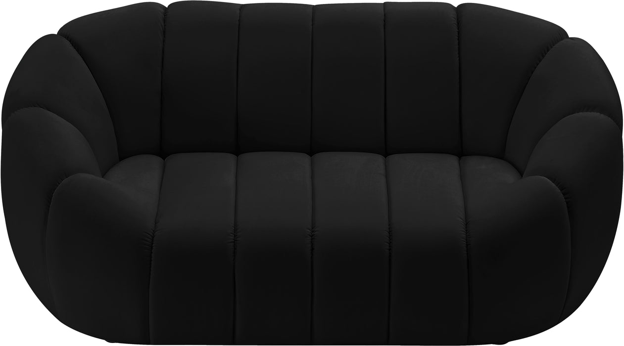 Elijah Black Velvet Loveseat - Just Furniture (PA) - Multi Location