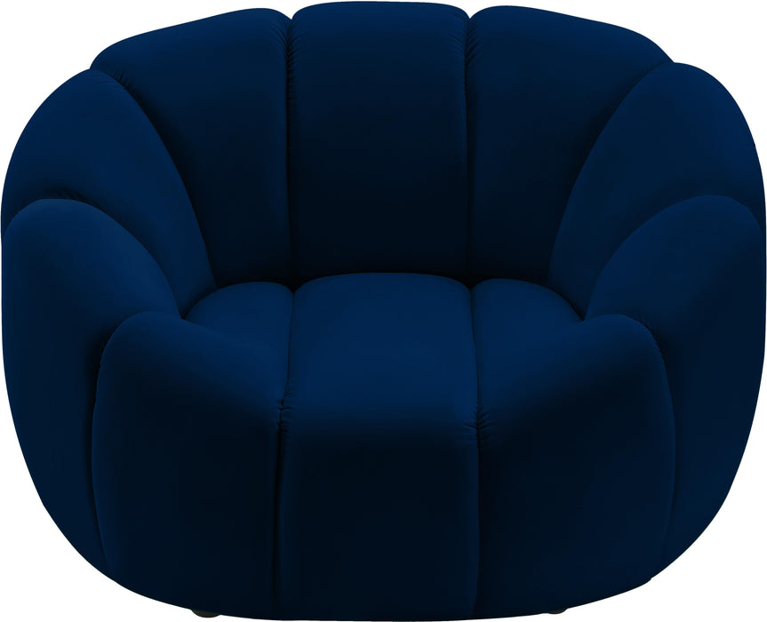 Elijah Navy Velvet Chair - Just Furniture (PA) - Multi Location