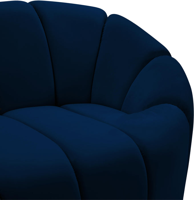 Elijah Navy Velvet Chair - Just Furniture (PA) - Multi Location