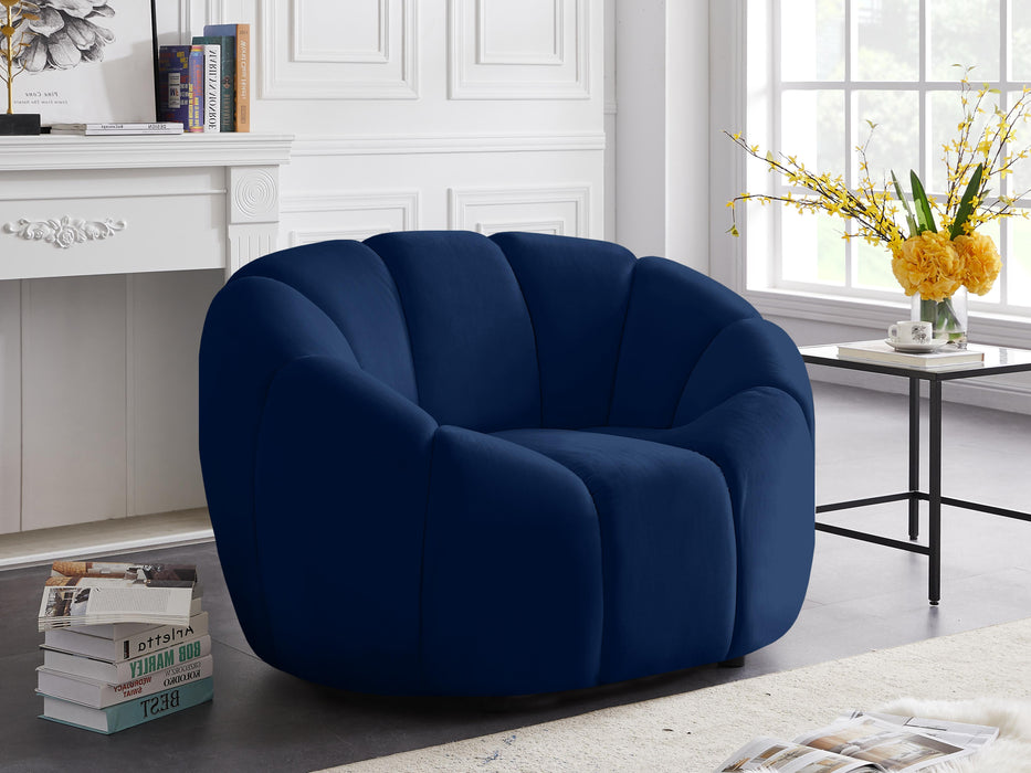 Elijah Navy Velvet Chair - Just Furniture (PA) - Multi Location
