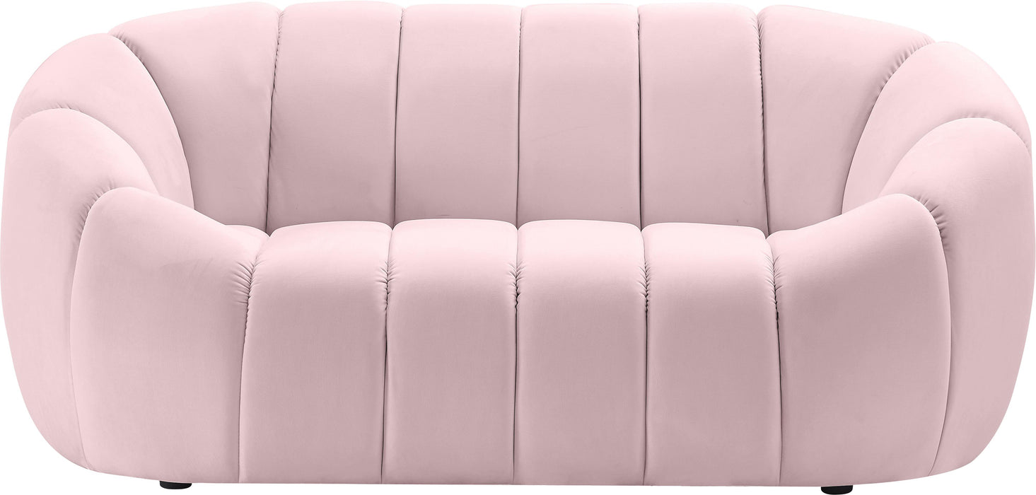 Elijah Pink Velvet Loveseat - Just Furniture (PA) - Multi Location
