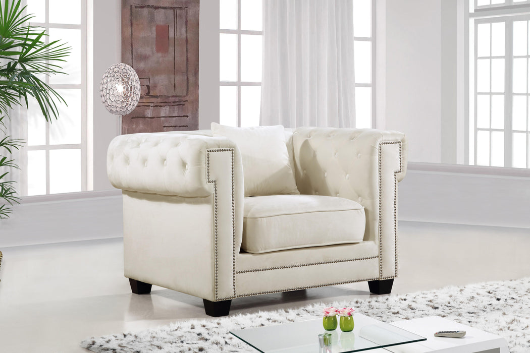 Bowery Cream Velvet Chair - Just Furniture (PA) - Multi Location
