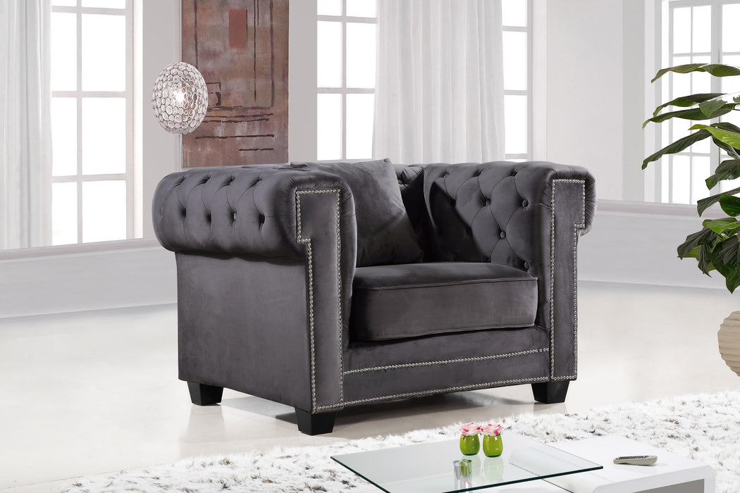 Bowery Grey Velvet Chair - Just Furniture (PA) - Multi Location