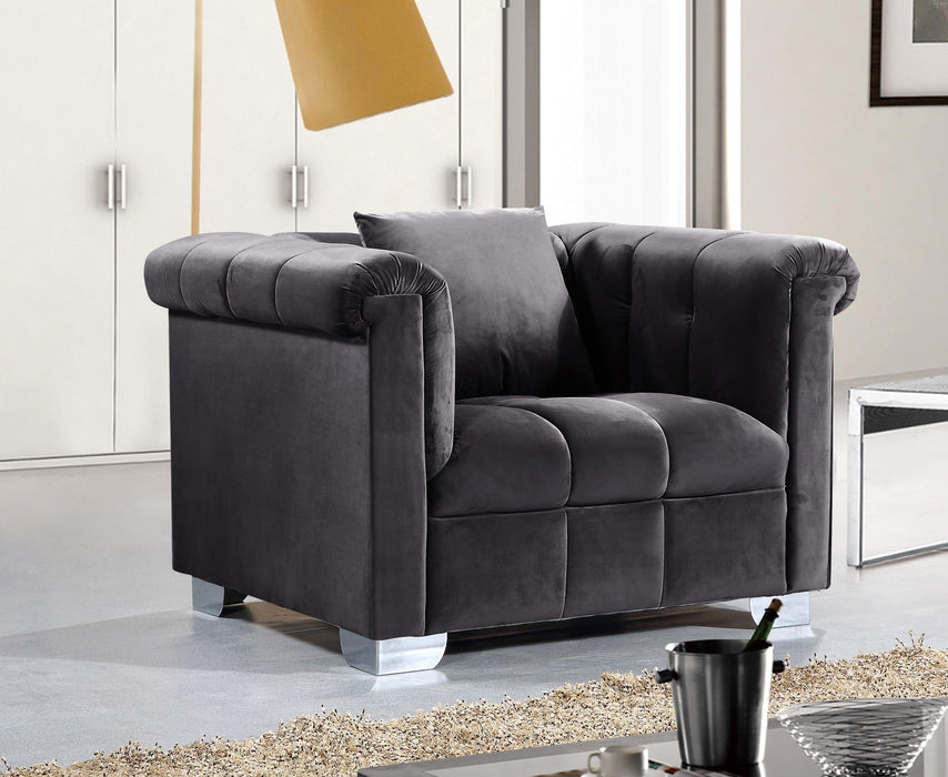 Kayla Grey Velvet Chair - Just Furniture (PA) - Multi Location