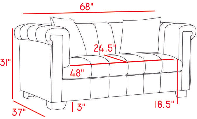 Kayla Cream Velvet Loveseat - Just Furniture (PA) - Multi Location