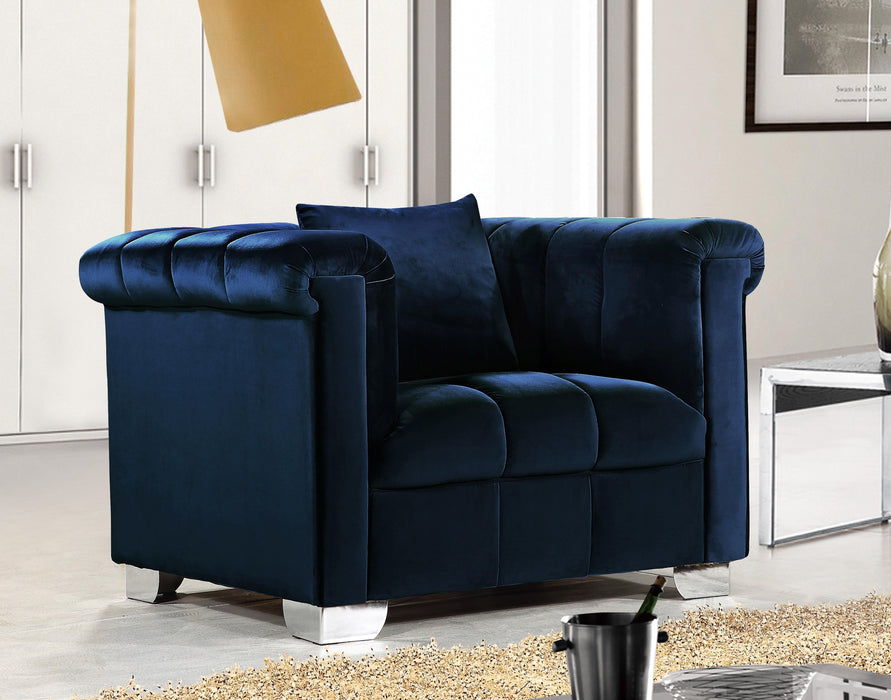 Kayla Navy Velvet Chair - Just Furniture (PA) - Multi Location