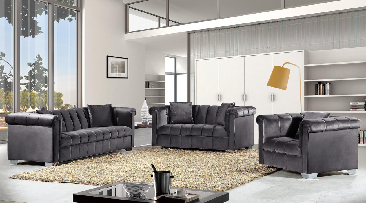 Kayla Grey Velvet Chair - Just Furniture (PA) - Multi Location