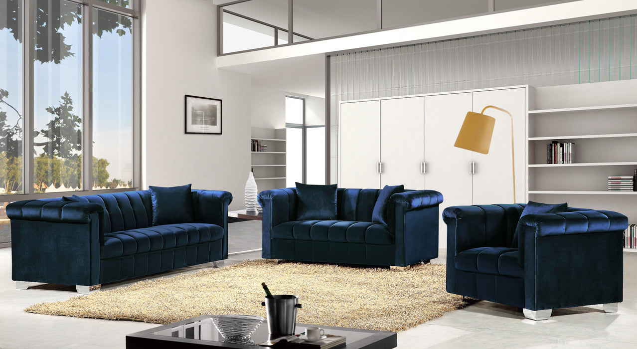 Kayla Navy Velvet Chair - Just Furniture (PA) - Multi Location