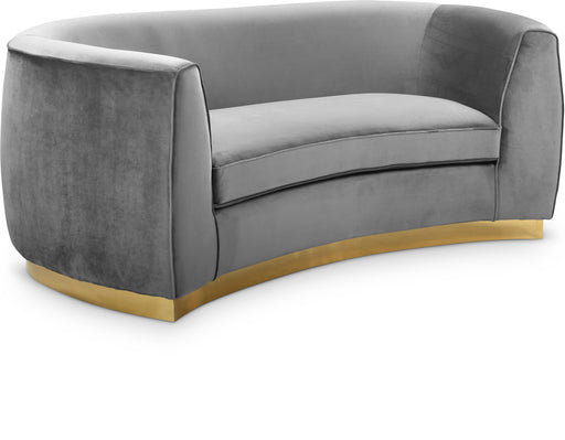 Julian Grey Velvet Loveseat - Just Furniture (PA) - Multi Location