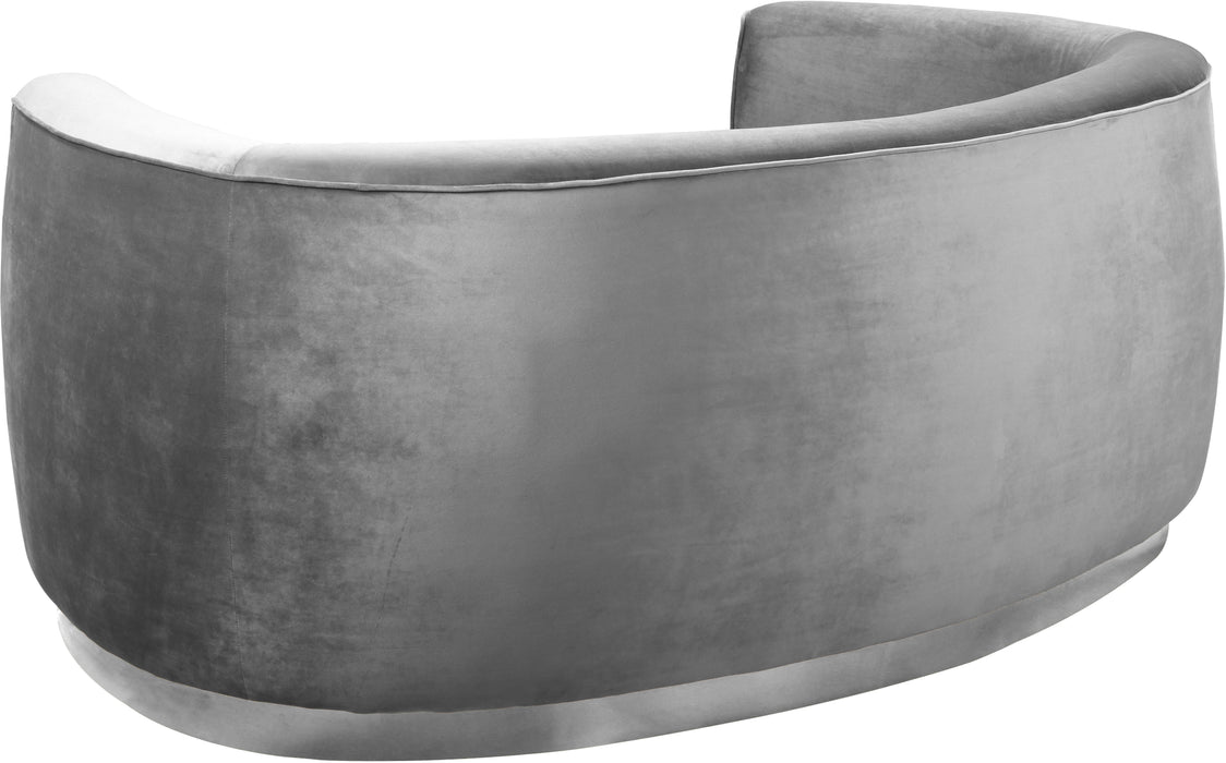 Julian Grey Velvet Loveseat - Just Furniture (PA) - Multi Location