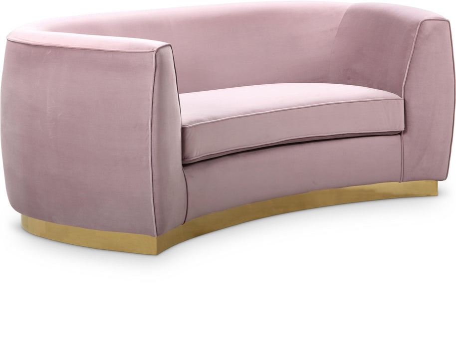 Julian Pink Velvet Loveseat - Just Furniture (PA) - Multi Location